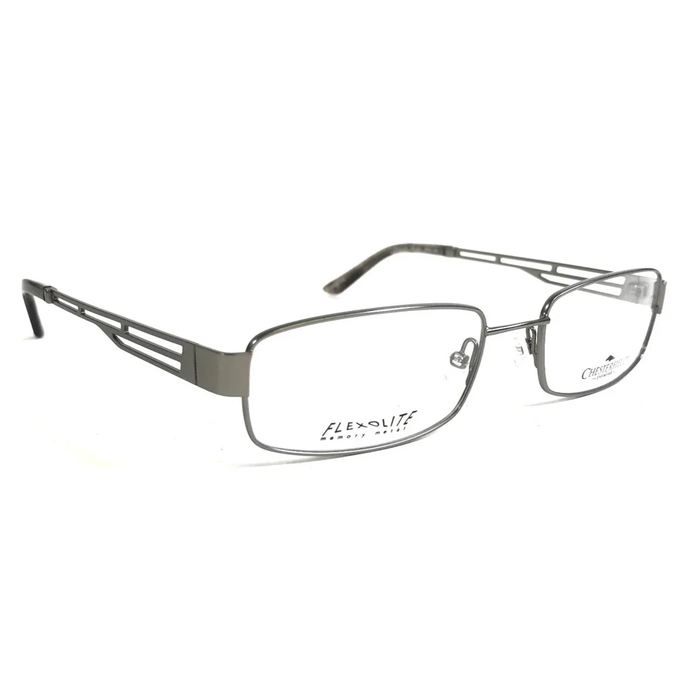 Chesterfield Eyeglasses Frames CH851 0FK5 Gray Rectangle Wire Rim 52-18-140